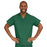 Medline ComfortEase Unisex V-Neck Scrub Top with 1 Pocket - ComfortEase Unisex V-Neck 1-Pocket Scrub Top, Size XXS, Evergreen - 410JEGXXS