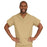 Medline ComfortEase Unisex V-Neck Scrub Top with 1 Pocket - ComfortEase Unisex V-Neck 1-Pocket Scrub Top, Size L, Khaki - 410JKKL