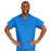 Medline ComfortEase Unisex V-Neck Scrub Top with 1 Pocket - ComfortEase Unisex V-Neck 1-Pocket Scrub Top, Size XS, Royal Blue - 410JRLXS