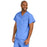 Medline ComfortEase Unisex V-Neck Scrub Top with 1 Pocket - ComfortEase Unisex V-Neck 1-Pocket Scrub Top, Size XS, Ceil Blue - 410JTHXS