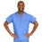 Medline ComfortEase Unisex V-Neck Scrub Top with 1 Pocket - ComfortEase Unisex V-Neck 1-Pocket Scrub Top, Size XS, Ceil Blue - 410JTHXS