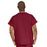 Medline ComfortEase Unisex V-Neck Scrub Top with 1 Pocket - ComfortEase Unisex V-Neck 1-Pocket Scrub Top, Size M, Wine - 410JWNM