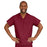 Medline ComfortEase Unisex V-Neck Scrub Top with 1 Pocket - ComfortEase Unisex V-Neck 1-Pocket Scrub Top, Size S, Wine - 410JWNS