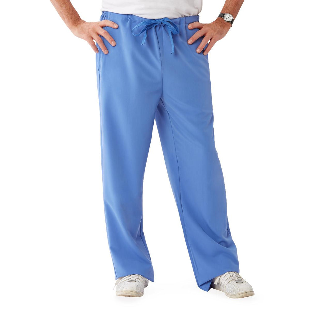 Medline Newport ave Unisex Stretch Fabric Scrub Pants with Drawstring - Newport ave Unisex Drawstring Waist Scrub Pants with 3 Pockets, Size 2XL Regular Inseam, Regal Purple - 5900RPLXXL