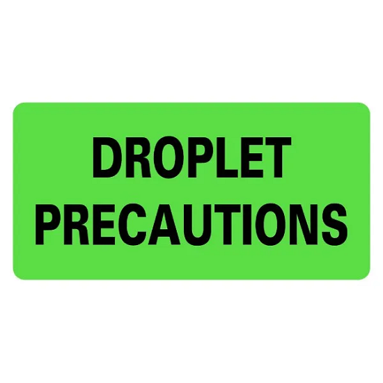 Laguna Coast Associates Droplet Precaution Labels - Droplet Precaution Label - PC514-K