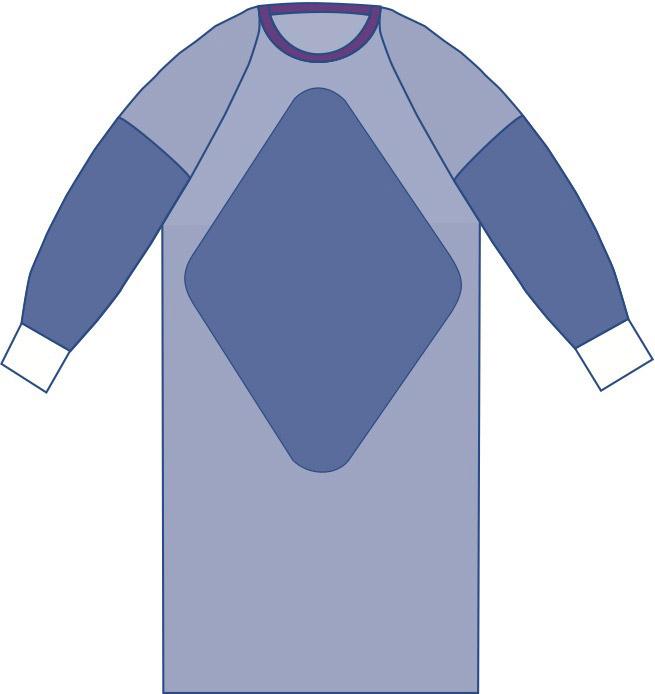 Medline Non-Sterile Fabric-Reinforced Aurora Surgical Gowns - GOWN AURORA FAB REINF XL - SPT-2705CS