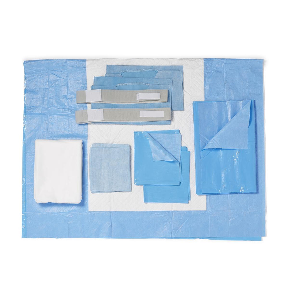 Medline QuickSuite Linen Kits - Sahara Grippy Linen Kit with 40" x 90" Table Sheet, 40" x 60" Draw / Lift Sheet, and Armboard Covers, ABC, Body Strap - DYKQSL3CS