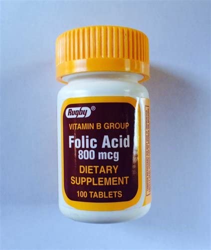 Folic Acid Tablets Bottle 