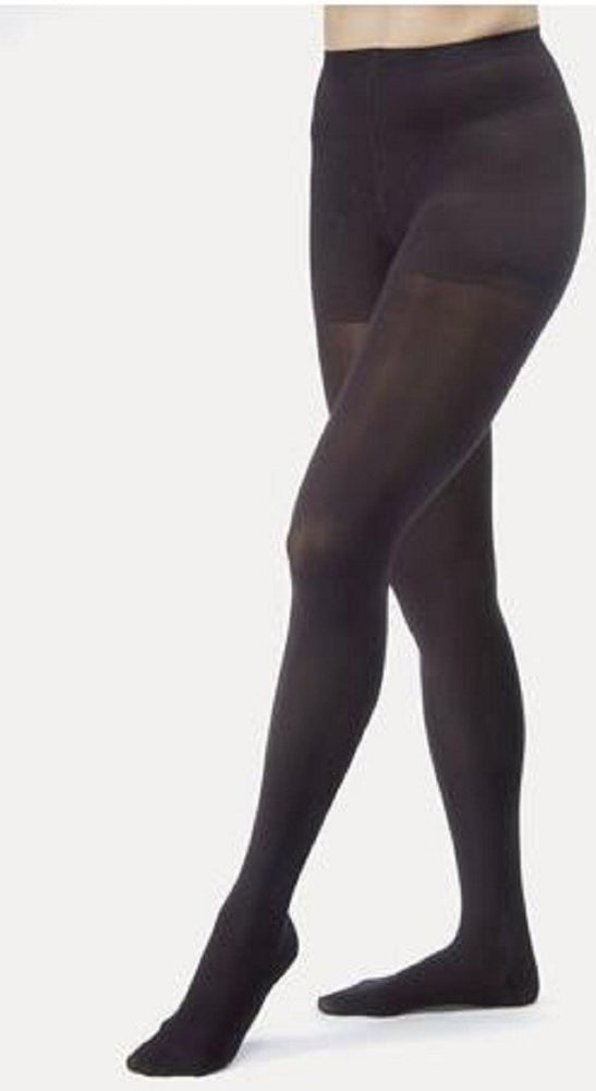 BSN Medical Opaque Thigh High Compression Stockings - PANTYHOSE, OPAQUE, BLACK, M - 115157