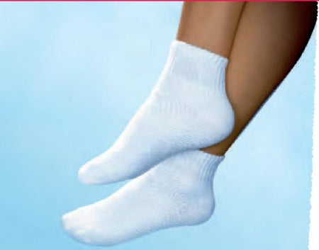 BSN Medical JOBST Sensifoot Diabetic Socks - Jobst Sensifoot Crew-Cut Sock, White, Size S - 110876