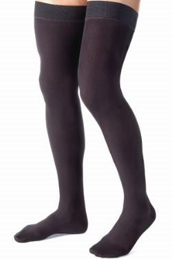 BSN Medical JOBST forMen Thigh High Stockings - RIBBED, MEN, THIGH-HI, BLACK, S - 115408