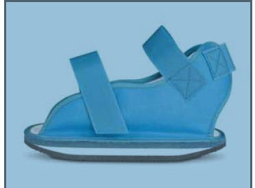 BSN Medical Open-Toe Cast Shoes - Unisex Open-Toe Cast Shoe, Blue, 7.5" XS Adult Size - 58-35008