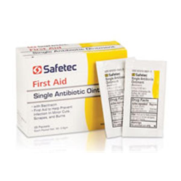 Safetec Of America  Single Antibiotic 1 Antbtc Bacitracin Ointment .9gm 25/Bx, 36 BX/CA (53305)