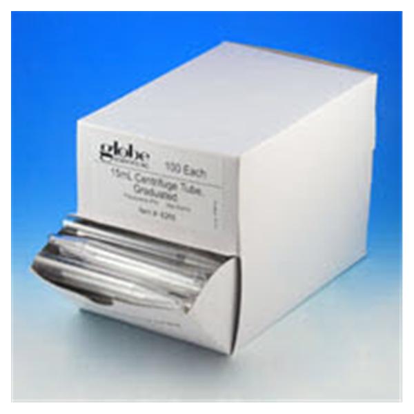 Globe Scientific  Centrifuge Tube Polystyrene 15mL 17x120mm Non-Sterile 100/Bx, 10 BX/CA (6265)