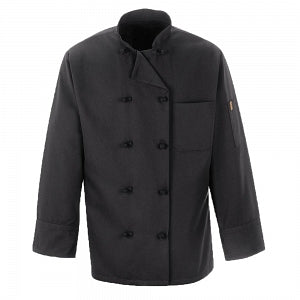 Vf Workwear-Div / Vf Imagewear (W) Chef Coat - Chef's Coat, 10 Buttons, 3/4 Sleeve, Black, Size 3XL - 425BK3XL