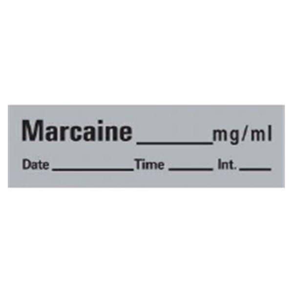 TimeMed a Div of PDC Label 1.5x0.5" For Marcaine Grey 333/Rl