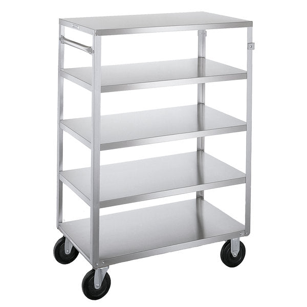 Lakeside Medium Duty Stainless Steel Utility Carts - Medium-Duty Stainless-Steel Utility Cart, 500 lb., 5 Shelves, 19-1/4" x 32-1/8" x 45-1/8" - 355