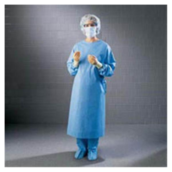 O & M Halyard Gown Surgical Ultra Lg Blu/Ylw Nckbnd NRnfrcd AAMI L3 Strl 32/CA