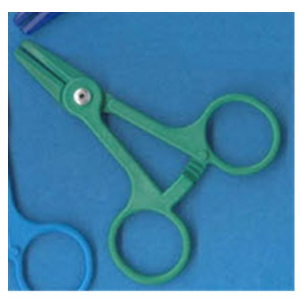 Molded Products Tube Occluding Forcep Green 11.3cm Non-Sterile 100/Bg