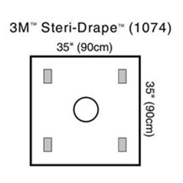 3M Medical Products Drape Surgical/Wound Edge Steri-Drape Fenestrated 35x35" Clr 4/CA