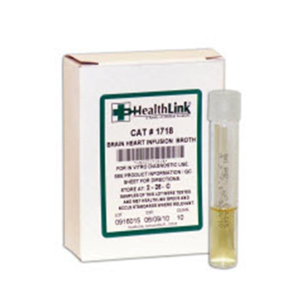 Healthlink Prepared Media Brain Heart Infusion Broth 5mL 10/Bx