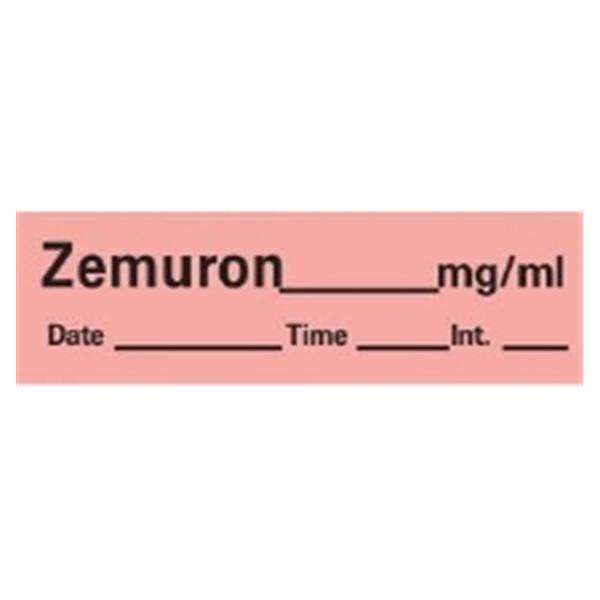 TimeMed a Div of PDC Tape Zemuron Anesthesia 1/2x500" Removable Fluorescent Red 500/Rl