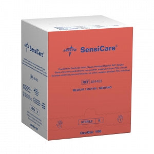 Medline SensiCare Powder-Free Stretch Vinyl Sterile Exam Gloves - SensiCare Sterile Powder-Free Stretch Vinyl Exam Gloves, Singles, Size M - 484402