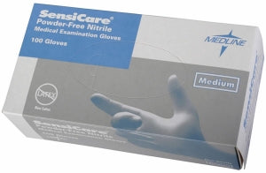 Medline SensiCare Powder-Free Nitrile Exam Gloves - SensiCare Powder-Free Nitrile Exam Gloves with Textured Fingertips, Size 2XL - 484805