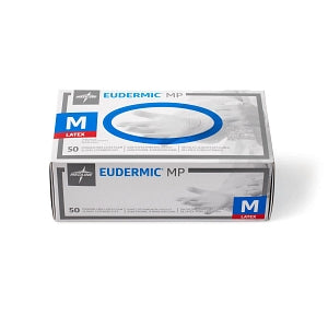 Medline Eudermic MP High-Risk Powder-Free Latex Exam Gloves - Eudermic MP Powder-Free 12" High-Risk Exam Gloves, Size M - 485602