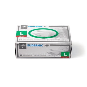 Medline Eudermic MP High-Risk Powder-Free Latex Exam Gloves - Eudermic MP Powder-Free 12" High-Risk Exam Gloves, Size L - 485603