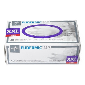 Medline Eudermic MP High-Risk Powder-Free Latex Exam Gloves - Eudermic MP Powder-Free 12" High-Risk Exam Gloves, Size 2XL - 485605