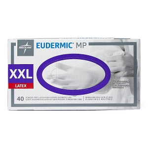 Medline Eudermic MP High-Risk Powder-Free Latex Exam Gloves - Eudermic MP Powder-Free 12" High-Risk Exam Gloves, Size 2XL - 485605