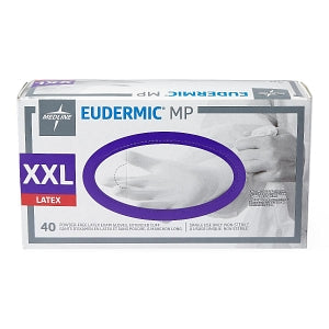 Medline Eudermic MP High-Risk Powder-Free Latex Exam Gloves - Eudermic MP Powder-Free 12" High-Risk Exam Gloves, Size 2XL - 485605