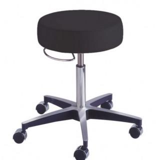 Cardinal Health Pneumatic Exam Stool with Back - Pneumatic Adjustable Stool, 17-3/4" to 24-1/2", Black - C11001B