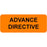 Label Paper Permanent Advance Directive 2 1/4" X 7/8" Fl. Orange 1000 Per Roll