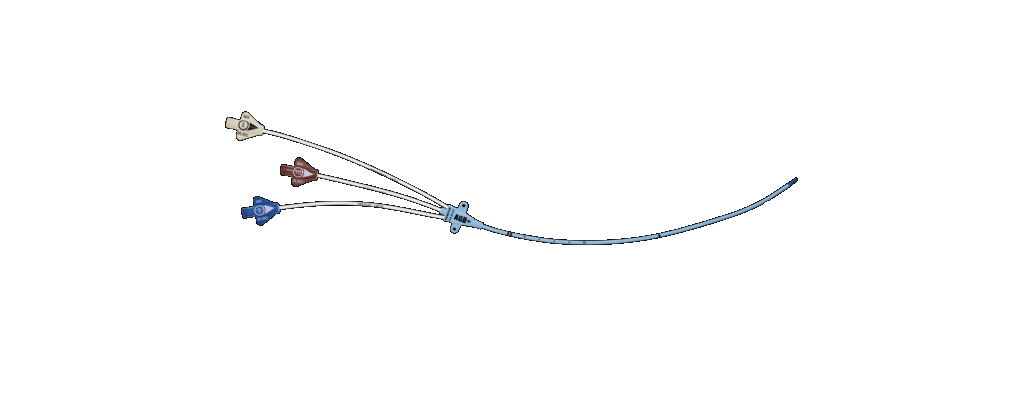 Teleflex Medical Multi-Lumen CVC Kit with Blue FlexTip Catheter - KIT, MULTI-LUMEN, PI, CVC, 3L, 7FR X 6" - ASK-42703-KH