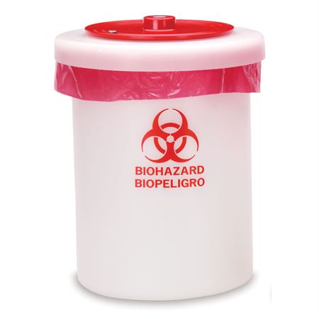 Autoclavable Biohazard Container 5-Gallon - 11"Dia x 15"H