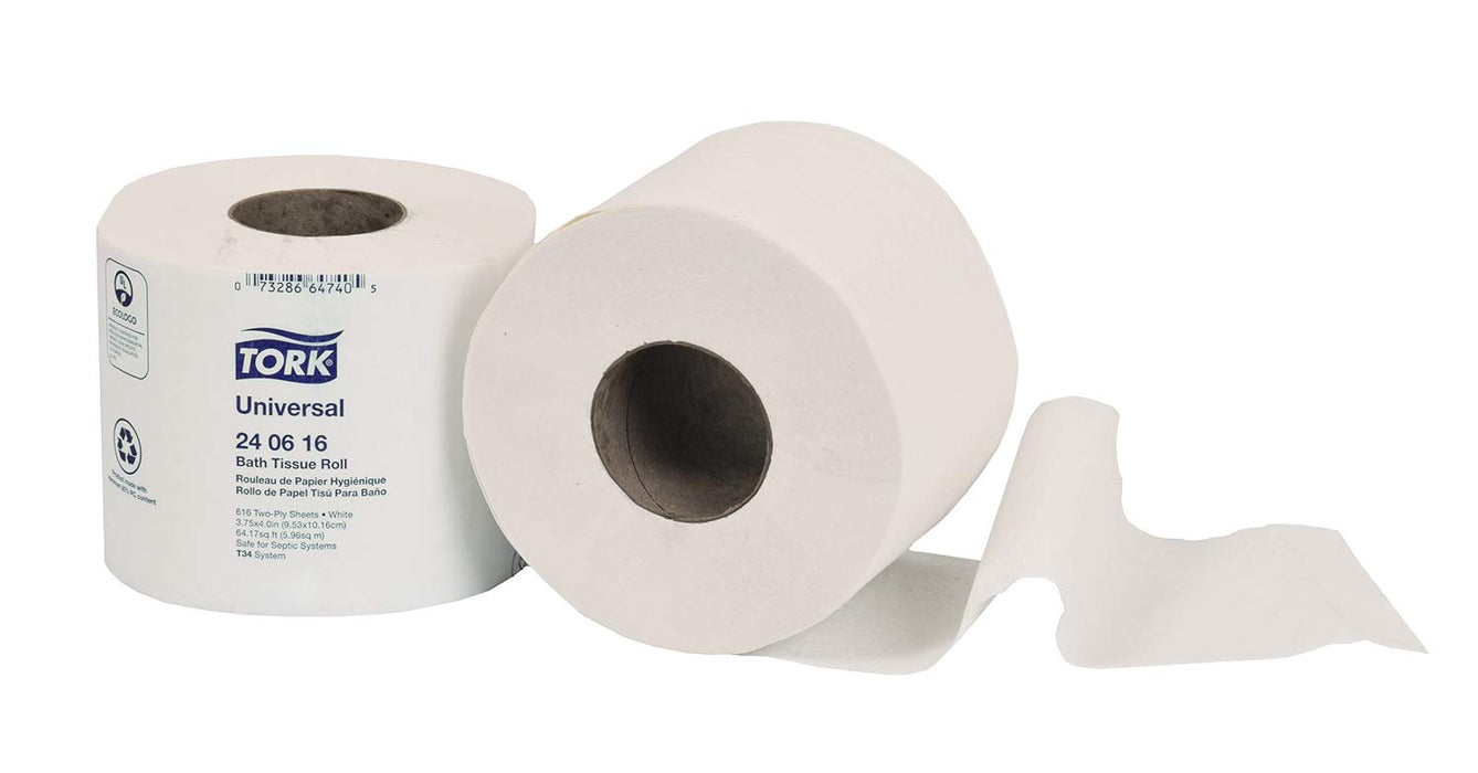 Essity Professional Hygiene Tork Universal 2-Ply Bath Tissue Rolls - BATH TIS, UNIV, 2-PLY WHT - TM1604