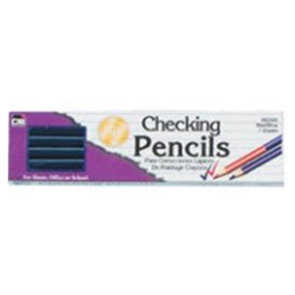 Charles Leonard Checking Pencils Red/Blue 12/Bx