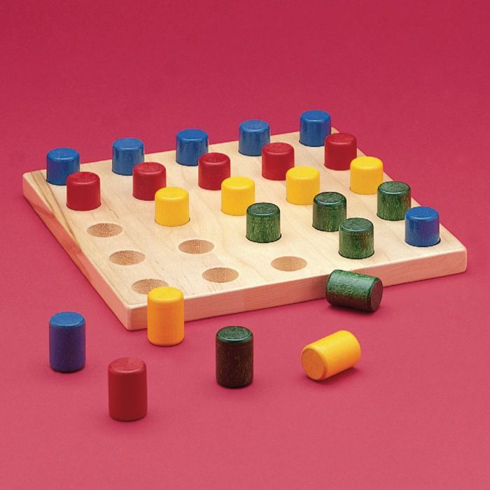 Patterson Medical 25-Hole Pegboard with Colored Pegs