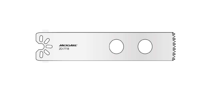 MicroAire Surgical Aggressive Saw Blades - Aggressive Tooth Blade, Oscillating 25 mm x 105 mm x 1.24 mm - ZO-7718