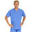 Medline Madison ave Unisex Stretch Fabric Scrub Top with 3 Pockets - Madison ave Unisex Scrub Top with 3 Pockets, Size 4XL, Ceil Blue - 5515CBL4XL