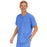 Medline Madison ave Unisex Stretch Fabric Scrub Top with 3 Pockets - Madison ave Unisex Scrub Top with 3 Pockets, Size XS, Ceil Blue - 5515CBLXS