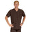 Medline Madison ave Unisex Stretch Fabric Scrub Top with 3 Pockets - Madison ave Unisex Scrub Top with 3 Pockets, Size 4XL, Chocolate - 5515CHC4XL