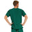 Medline Madison ave Unisex Stretch Fabric Scrub Top with 3 Pockets - Madison ave Unisex Scrub Top with 3 Pockets, Size L, Hunter Green - 5515HTRL