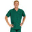 Medline Madison ave Unisex Stretch Fabric Scrub Top with 3 Pockets - Madison ave Unisex Scrub Top with 3 Pockets, Size XS, Hunter Green - 5515HTRXS