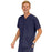 Medline Madison ave Unisex Stretch Fabric Scrub Top with 3 Pockets - Madison ave Unisex Scrub Top with 3 Pockets, Size 4XL, Navy - 5515NVY4XL