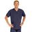 Medline Madison ave Unisex Stretch Fabric Scrub Top with 3 Pockets - Madison ave Unisex Scrub Top with 3 Pockets, Size XS, Navy - 5515NVYXS