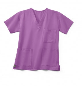 Medline Madison ave Unisex Stretch Fabric Scrub Top with 3 Pockets - DBD-TOP, SCRUB, MADISON, UNISEX, 3 PKT, PPL, 3 - 5515PPLXXXL