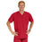 Medline Madison ave Unisex Stretch Fabric Scrub Top with 3 Pockets - Madison ave Unisex Scrub Top with 3 Pockets, Size 5XL, Red - 5515RED5XL